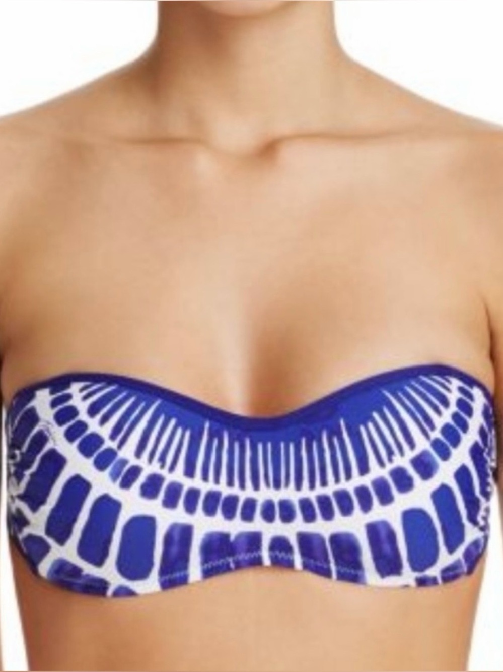 Trina Turk Blue and White Patterned Bikini Set